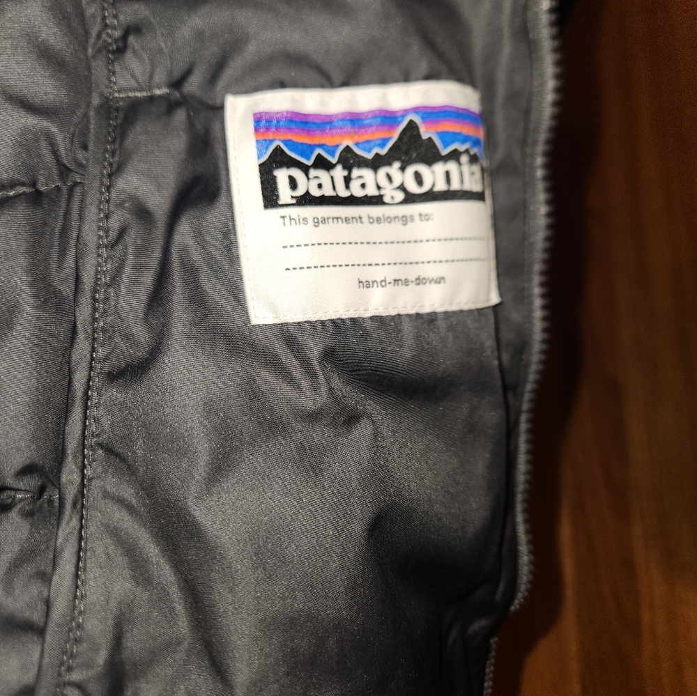 Patagonia Down Sweater Jacket Dark Grey Sz Med Youth - Picture 4 of 8